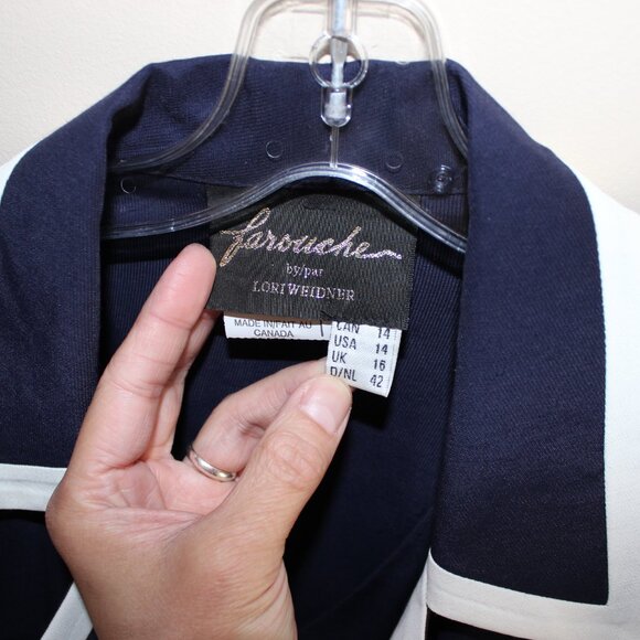 vintage❤️Farouche by Lori Weidner❤️one-piece school uniform blazer bib jacket - Picture 2 of 13